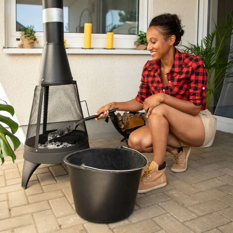 Relaxdays Flat Dustpan, 49 Cm, For Fireplace And Stove, Robust Cast Iron, Ash Shovel, Spade, Black - Image 3