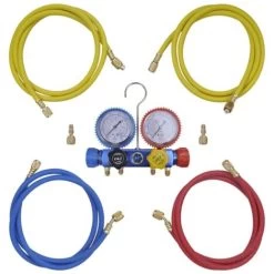 4-way Manifold Gauge Set In Tool Kit VidaXL