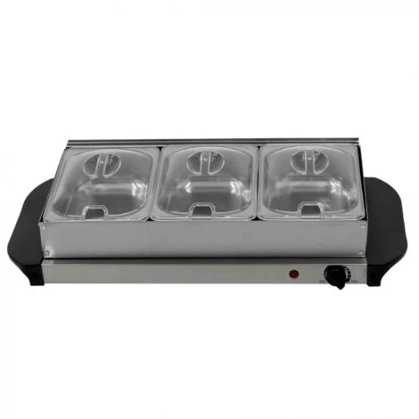 Oypla Stainless Steel Electric 3 Pan Buffet Food Warmer Hot Plate Tray - Image 2