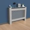 Extra Tall 92cm Radiator Cover MDF Modern Cabinet Slatted Grill Grey, Small 78 X 19 X 92.2 Cm
