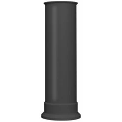 Αδάμ Adam Straight Electric Heater Stove Flue Pipe Only Tall Matt Grey Plastic