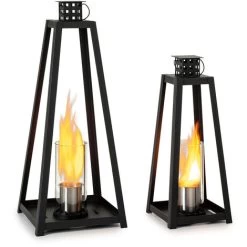 Blumfeldt Fiamme Triangolo Ethanol Lantern 2-set Stainless Steel Burner 0.3 Litre 4h Burning Time