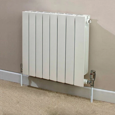 Heatwave Hanworth Horizontal Designer Aluminium Radiator 440mm H X 668mm W - 8 Sections