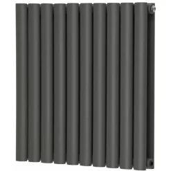Norden 600 X 590mm Horizontal Double Oval Tube Anthracite Designer Radiator