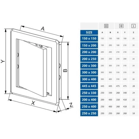 ABS White Plastic Durable Inspection Panel Hatch Wall Access Door 200x300mm - Image 2