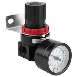 MUFF Air Pressure Regulator, G1/4 Air Pressure Regulator Control Valve Pressure Gauge With Bracket