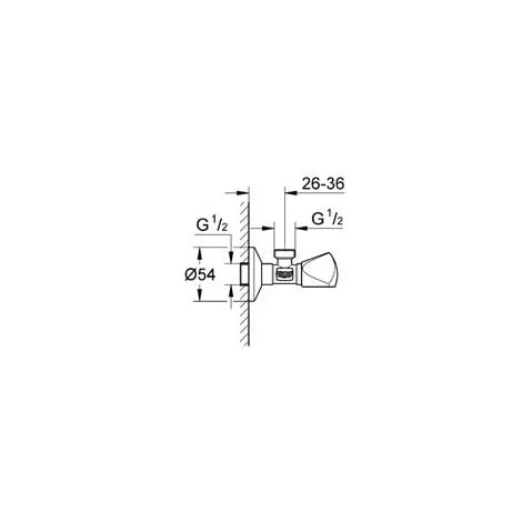 Grohe Angle Valve 1/2" (22940000) - Image 2