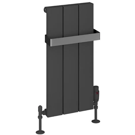 Eastbrook Rosano Matt Anthracite Aluminium Vertical Designer Radiator 600mm H X 280mm W Central Heating - Image 2