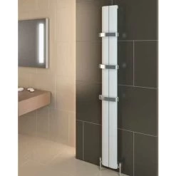 Eastbrook Berlini Aluminium Matt Anthracite Vertical Designer Radiator 1200mm H X 185mm W Central Heating