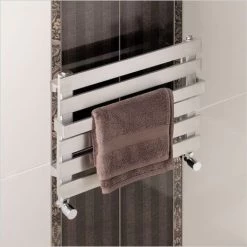 Eastbrook Ascona Steel Chrome Heated Towel Rail 390mm H X 500mm W Electric Only - Standard