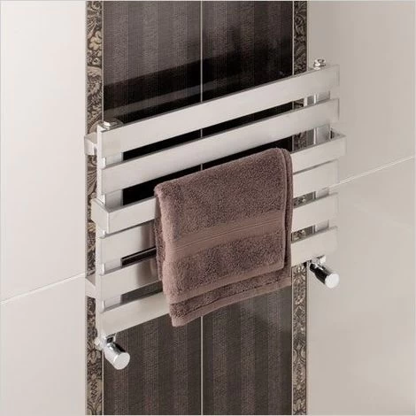 Eastbrook Ascona Steel Chrome Heated Towel Rail 390mm H X 500mm W Electric Only - Standard