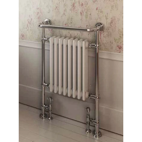 Eastbrook Isbourne Chrome Traditional Heated Towel Rail 940mm X 600mm Central Heating