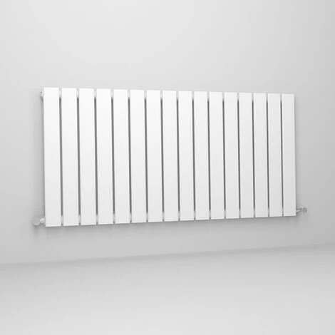 ELEGANT White Horizontal Flat Panel Radiator 600x1216mm Designer Radiator - Image 2