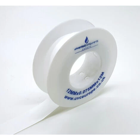 PTFE Tape - 12m X 12mm X 0.075mm - High Quality - WRAS Approved - 10 Rolls Pack - Image 3