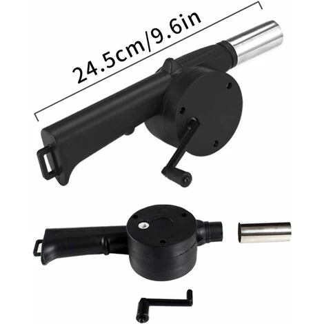 BBQ Fan Blower, Hand Crank Fan Air Blower For Charcoal Grills Outdoor Picnic Camping Cooking Tool - Image 2
