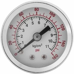 Pressure Gauge, Water Oil Pressure Gauge, 0-160PSI 1/8 NPT Pressure Gauge For Water Liquid Fuel Oil Air, High Accuracy Pressure Gauge