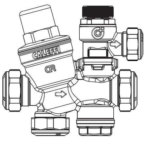 Caleffi 533118 CST Combined PRV And Cold Fill Monobloc Manifold Assembly 3/8 Bar - Image 5