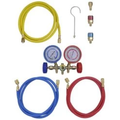 2-way Manifold Gauge Set For Air Conditioning VidaXL