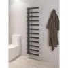 Eastbrook Platani Vertical Designer Heated Towel Rail - 800mm X 500mm - Matt Anthracite - 89.1340