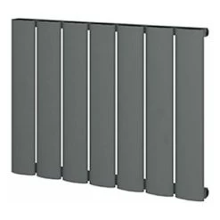Eastbrook Malmesbury Horizontal Designer Radiator - 500mm X 375mm - Matt Anthracite - 89.0438