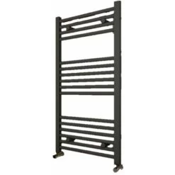 Eastbrook Wingrave Vertical Straight Heated Towel Rail - 600mm X 300mm - Matt Anthracite - 89.0666