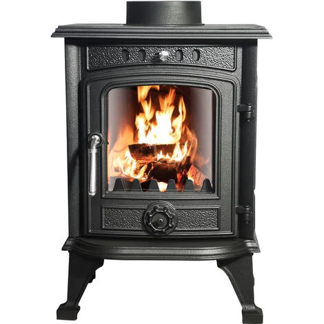 Defra 4.2KW Wood-Burning Stove Eco Design Wood Burner Effect High Efficiency Fireplace - Image 2