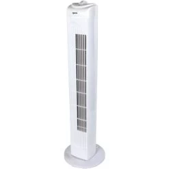 Igenix Tower Fan, Oscillating, 29 Inch, 3 Speed Settings With Auto Shut Off, White - DF0029