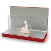 Modern Wall-Mounted Ethanol Fireplace - VPF-OXY-452R-Glossy Red Red Glass, Stainless Steel