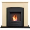 Αδάμ Adam Holden Fireplace In Cream With & Black Colorado Bio Ethanol Fire In Black, 39 Inch
