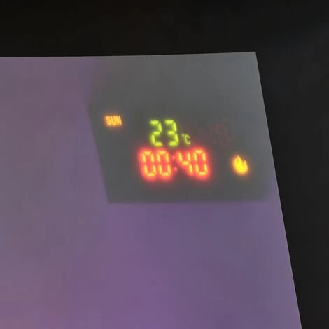 Electric Wall Mounted Log Effect Fireplace Curved Wide Screen 7 Colour LED Flame - Image 5