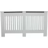 Slatted Radiator Cover White Painted, Wood Radiator Cover White Modern MDF Wall Cabinet For Living Room/Bedroom/Kitchen,H 82 X W 152 X D 19 CM