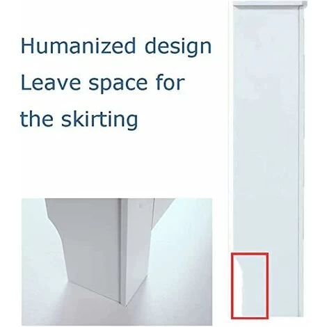 Slatted Radiator Cover White Painted, Wood Radiator Cover White Modern MDF Wall Cabinet For Living Room/Bedroom/Kitchen,H 82 X W 152 X D 19 CM - Image 5