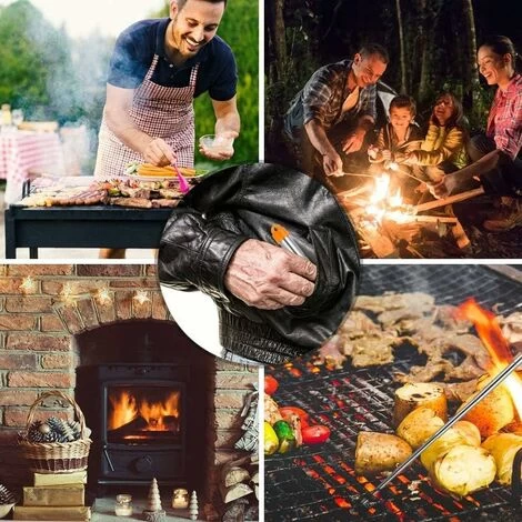 HIASDFLS Spitfire Soufflet De Poche,2 Pack Télescopique Tube De Soufflage Outil De Feu De Camp Soufflets D'Incendie Portables Pistolet Pour Cuisson Pique-Nique Bbq Chasse Pêche Randonnée Plein Air Cam - Image 4