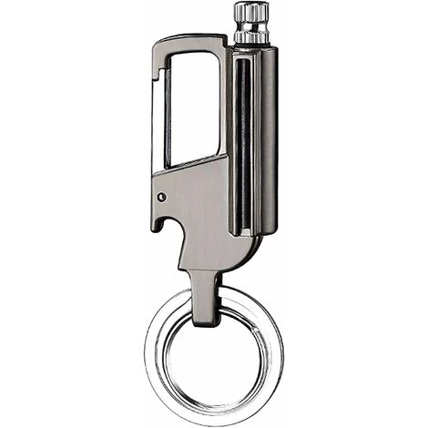 HIASDFLS Allumettes Permanentes En Métal, Étanches, Silex Allumettes En Métal Allume Feu Ouvre-Bouteille Porte-Clés De Voiture Briquet Remplissable Au Kérosène De Plein Air Matériel De Sauvetage D'Urg