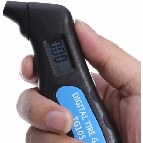 HIASDFLS Manomètre Numérique De Pression Des Pneus Avec Écran Lcd Rétroéclairé Jusqu'À 100 Psi Portable Avec Valve De Décharge - Image 3