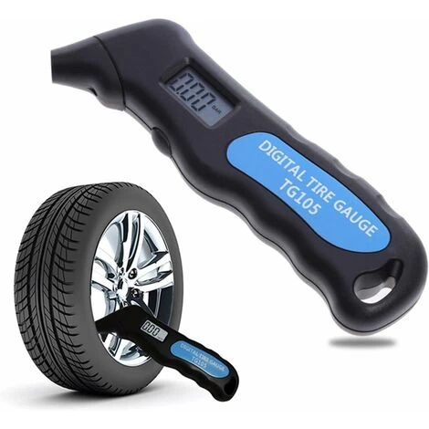 HIASDFLS Manomètre Numérique De Pression Des Pneus Avec Écran Lcd Rétroéclairé Jusqu'À 100 Psi Portable Avec Valve De Décharge - Image 4