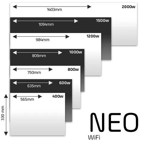 ADAX NEO WIFI Modern Electric Wall Heater, Home Automation Heating, IPX4, LOT 20 Reg Compliant, Lava Grey-400w Compact (420 X 350 Mm) - Image 5