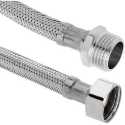 PrimeMatik - Flexible Metal Hose Of Stainless Steel 1/2 Male To 1/2 Female Of 40 Cm