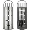 Fireplace Tool Set 5 Pcs Silver 23x14.5x66 Cm HI