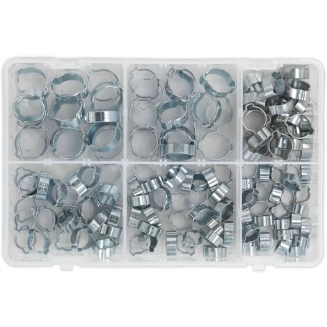 Sealey O-Clip Double Ear Assortment 140pc Zinc Plated AB044DE - Image 4