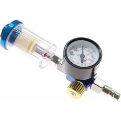Pneumatic Spray Regulator Gun 1/4" Pressure Gauge With Inline Water Trap Air Filter, Separator Pressure Gauge And Water Separator Oil Filter Combo Paint Gun Tool Kit