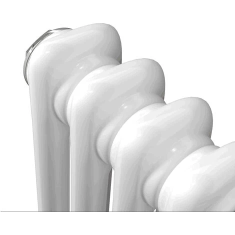 600 X 1190 Mm Traditional White Horizontal Cast Iron Radiator Double Column - Image 4
