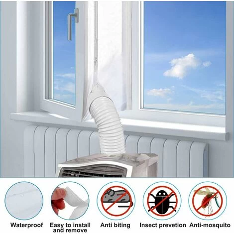 RHAFAYRE 300CM Window Caulking Cloth For Mobile Air Conditioner And Clothes Dryer - Works With All Mobile Air Conditioning Units, Easy Installation - Image 2