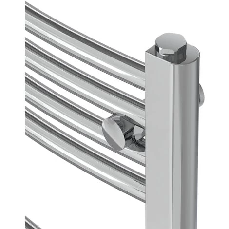 WarmeHaus Curved Chrome Electric Heated Towel Rail Manual Bathroom Ladder Radiator 800x500mm - 300W - Image 4