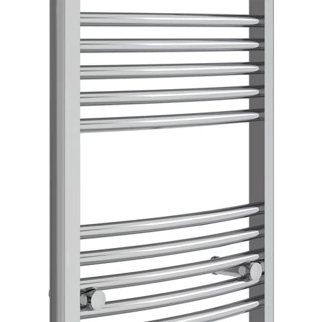 WarmeHaus Curved Chrome Electric Heated Towel Rail Manual Bathroom Ladder Radiator 800x500mm - 300W - Image 5
