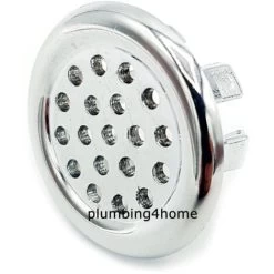 Chrome Basin Sink Overflow Cover Insert Hole Trim With Mesh