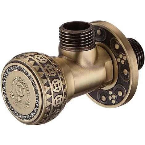 Angle Valve,Valve Bathroom Accessories Antique Brass Water Stop Valve Angle Valve Angle Valve 1/2 Male Angle Valve