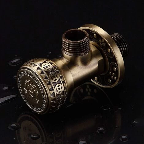 Angle Valve,Valve Bathroom Accessories Antique Brass Water Stop Valve Angle Valve Angle Valve 1/2 Male Angle Valve - Image 3