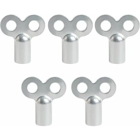 Set Of 5 Radiator Bleed Keys - Fits All Radiators - Premium Quality Square Keys - Convenient