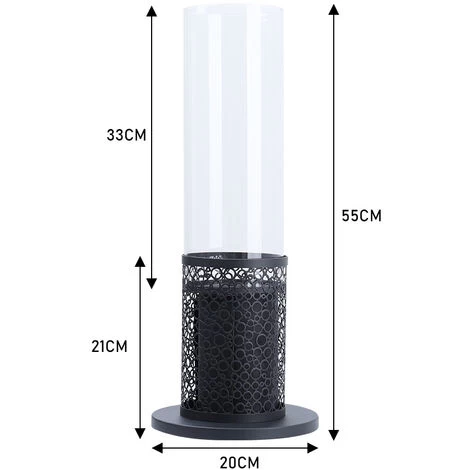 Livingandhome Stainless Steel Bio Ethanol Tabletop Fireplace - Image 5